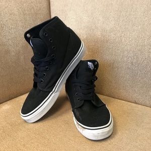 Black Van hightop sneakers